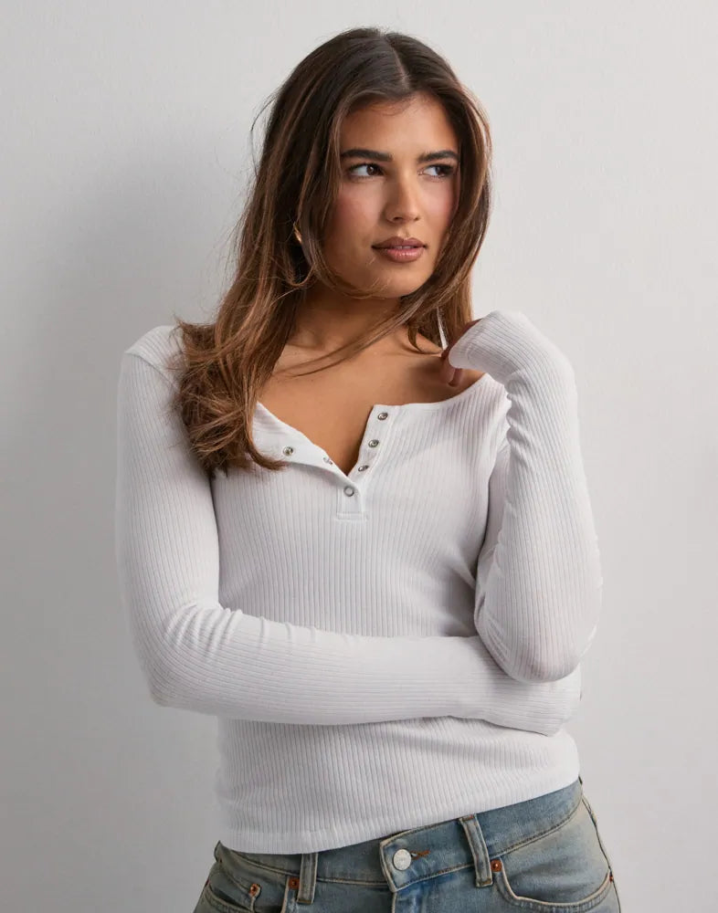 Luna - Camiseta Blanca Luna Acanalada